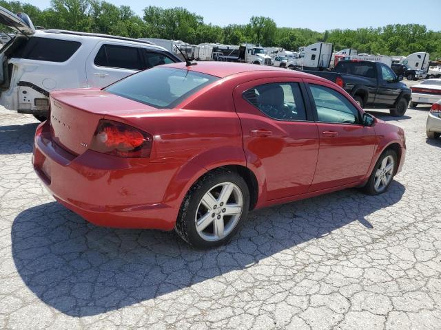 1C3CDZCB8DN708352 - 2013 DODGE AVENGER SXT RED photo 3