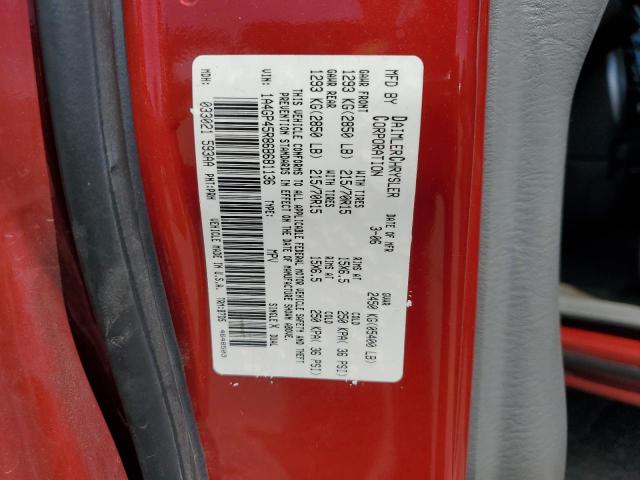 1A4GP45R86B681136 - 2006 CHRYSLER TOWN & COU წითელი ფოტო 13