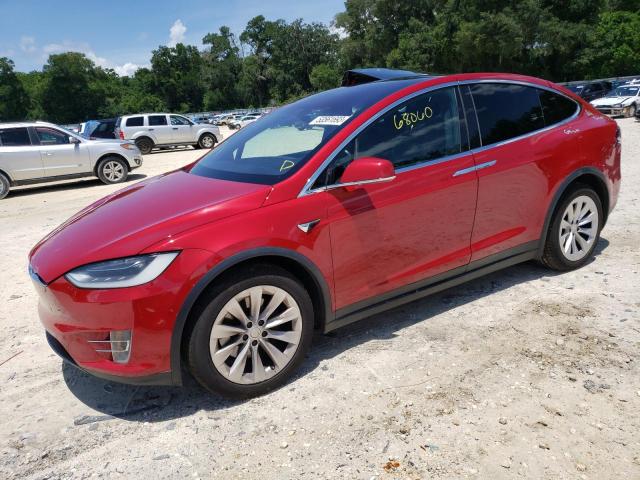 5YJXCBE25HF053821 - 2017 TESLA MODEL X RED photo 1