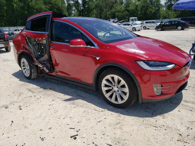 5YJXCBE25HF053821 - 2017 TESLA MODEL X RED photo 4