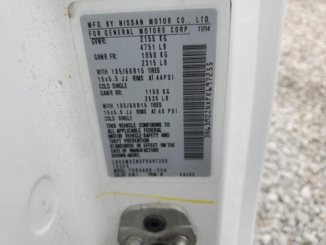 3N63M0ZNXFK697255 - 2015 CHEVROLET CITY EXPRE LT 白色 照片 13