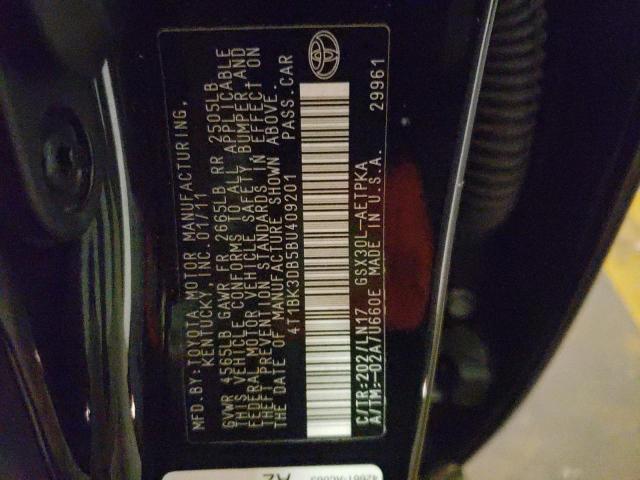 4T1BK3DB5BU409201 - 2011 TOYOTA AVALON BASE Qara foto 12