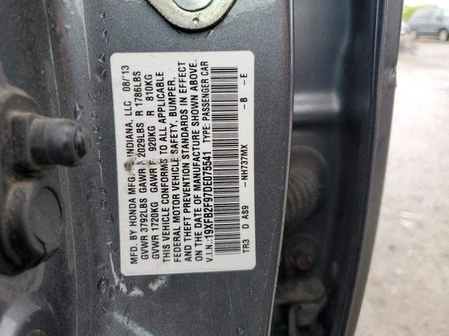 19XFB2F97DE075541 - 2013 HONDA CIVIC EXL 灰色 照片 12