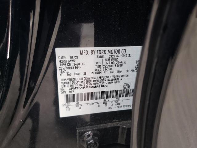 3FMTK1RM7MMA41873 - 2021 FORD MUSTANG MA SELECT BLACK photo 13