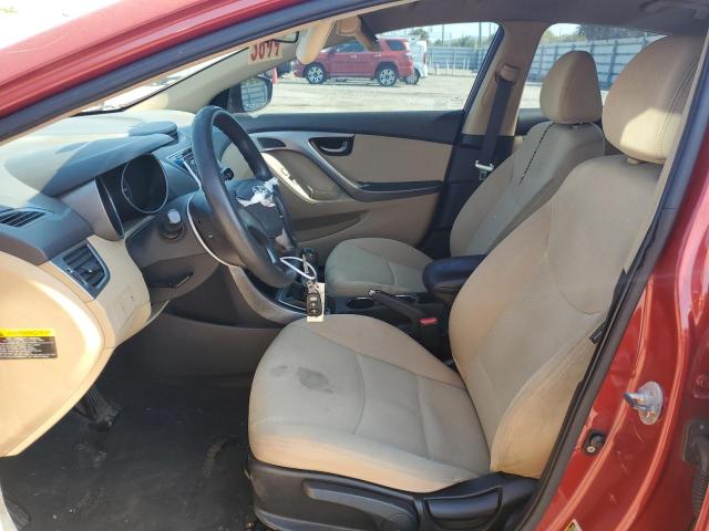 KMHDH4AE7DU853033 - 2013 HYUNDAI ELANTRA GLS RED photo 7