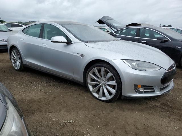 5YJSA1CG5DFP17344 - 2013 TESLA MODEL S SILVER photo 4