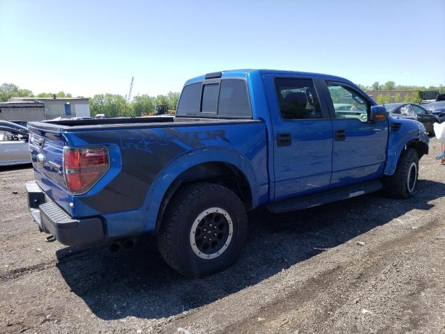 1FTFW1R61DFC99605 - 2013 FORD F150 SVT RAPTOR BLUE photo 3