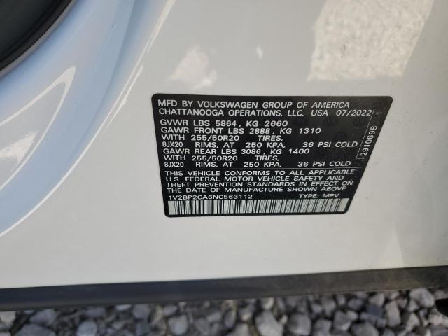 1V2BP2CA6NC563112 - 2022 VOLKSWAGEN ATLAS SEL Ağ foto 14