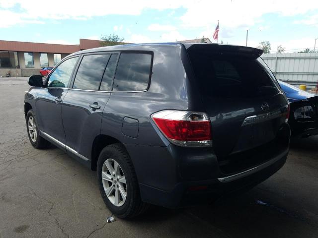 5TDBK3EH0CS151103 - 2012 TOYOTA HIGHLANDER BASE GRAY photo 3