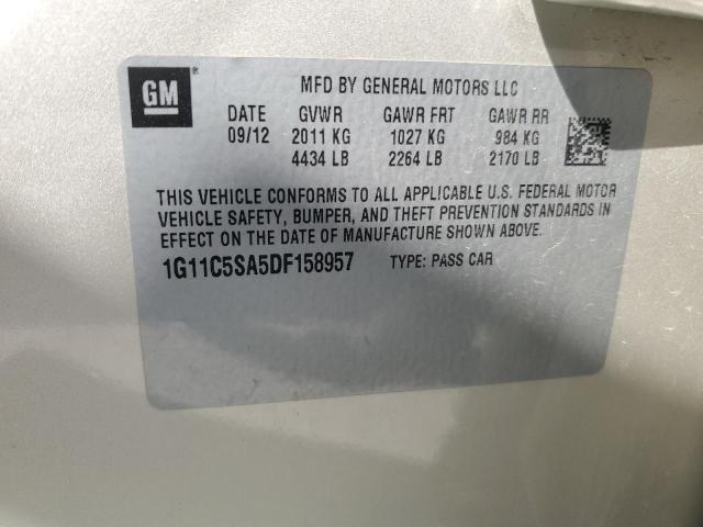 1G11C5SA5DF158957 - 2013 CHEVROLET MALIBU 1LT SILVER photo 12