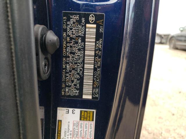 JTKJF5C79D3061126 - 2013 TOYOTA SCION TC 蓝色 照片 12