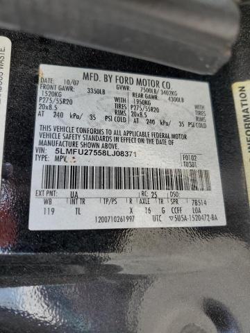 5LMFU27558LJ08371 - 2008 LINCOLN NAVIGATOR შავი ფოტო 13