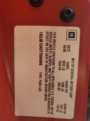 1G2JB1243T7584866 - 1996 PONTIAC SUNFIRE SE RED photo 12