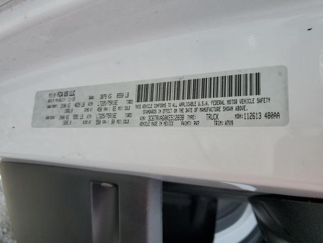 3C6TRVAG0KE512838 - 2019 RAM PROMASTER 1500 STANDARD WHITE photo 14