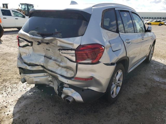 5UXTY5C05M9H33484 - 2021 BMW X3 XDRIVE30I SILVER photo 4