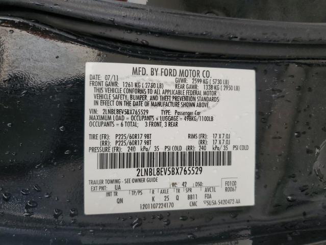 2LNBL8EV5BX765529 - 2011 LINCOLN TOWN CAR EXECUTIVE L BLACK photo 12