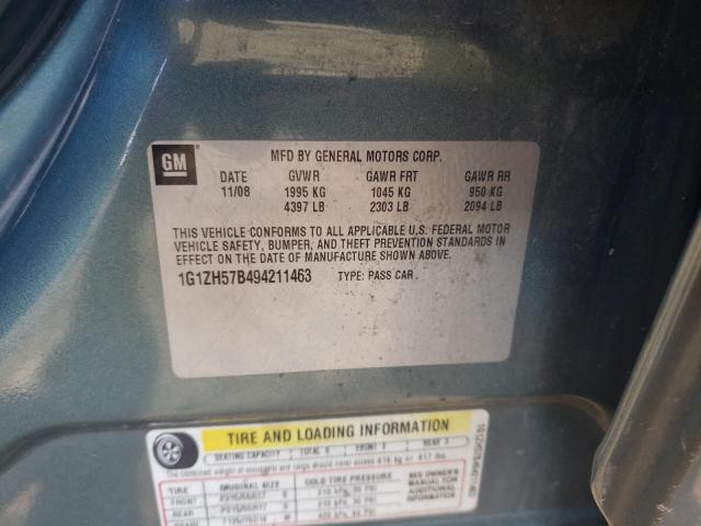 1G1ZH57B494211463 - 2009 CHEVROLET MALIBU 1LT 青色 照片 13