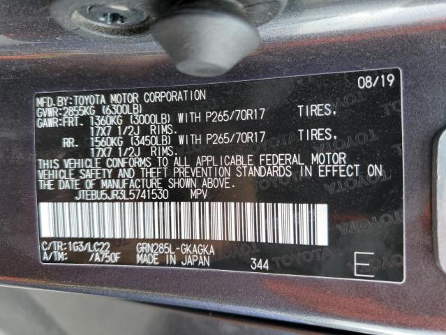 JTEBU5JR3L5741530 - 2020 TOYOTA 4RUNNER SR5/SR5 PREMIUM 石墨色 照片 13