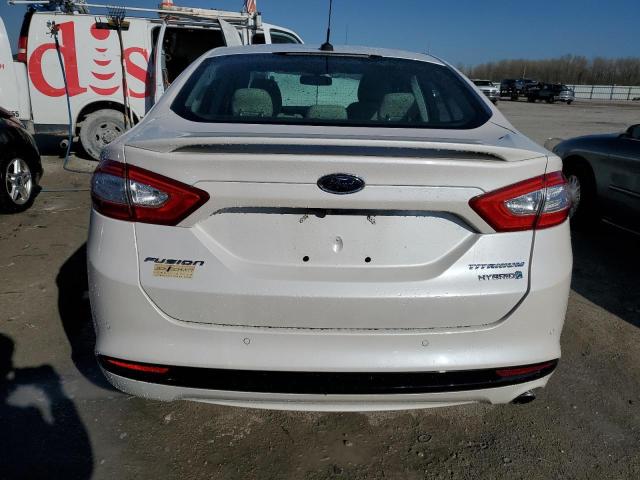 3FA6P0RUXGR156669 - 2016 FORD FUSION TITANIUM HEV WHITE photo 6