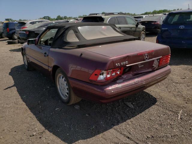 WDBFA67F6TF133978 - 1996 MERCEDES-BENZ SL 500 BURGUNDY photo 2