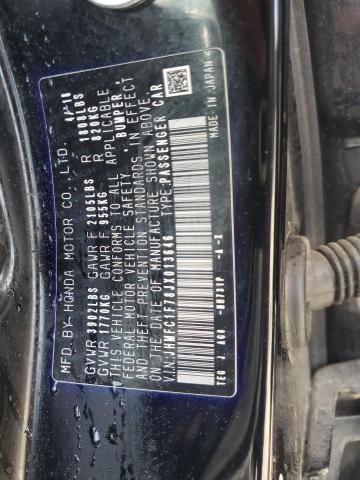 JHMFC1F78JX013646 - 2018 HONDA CIVIC EXL 黑色 照片 12