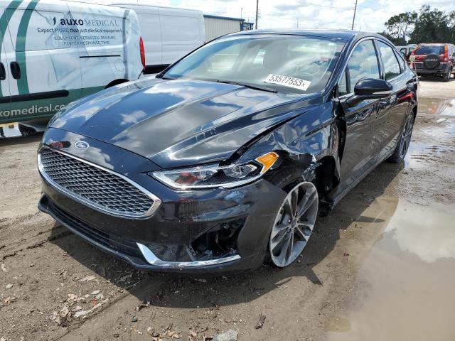 3FA6P0D9XKR121514 - 2019 FORD FUSION TITANIUM BLACK photo 1