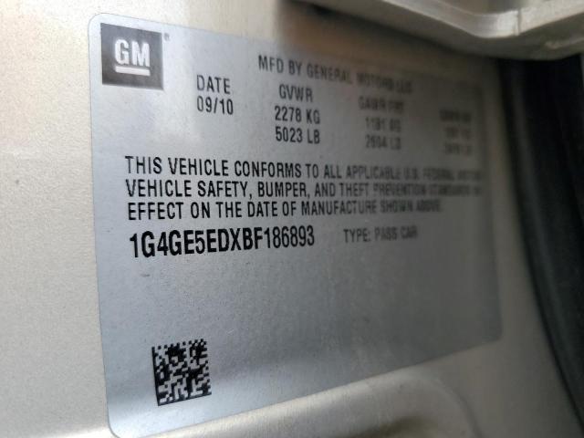 1G4GE5EDXBF186893 - 2011 BUICK LACROSSE CXS Bej foto 12