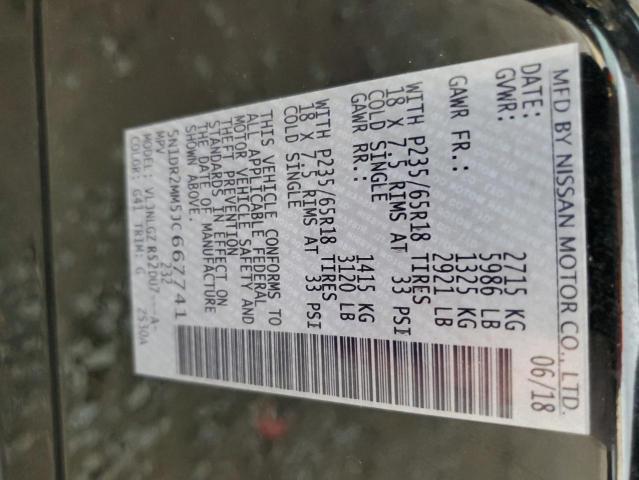 5N1DR2MM5JC667741 - 2018 NISSAN PATHFINDER S 黑色 照片 13