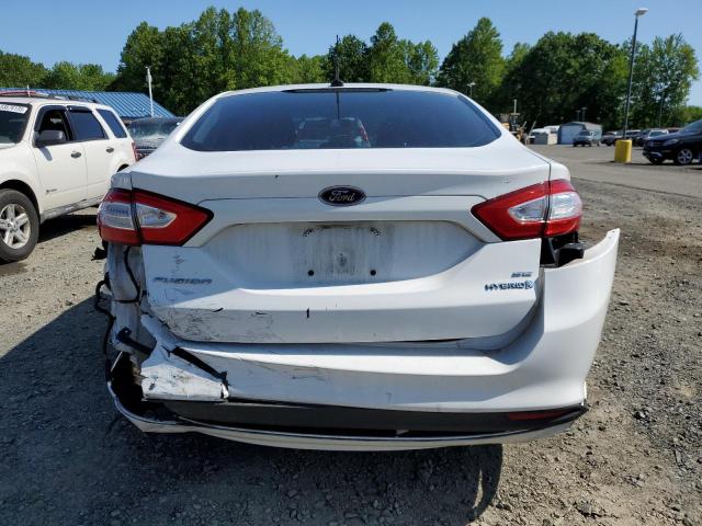 3FA6P0LU8DR283859 - 2013 FORD FUSION SE HYBRID WHITE photo 6