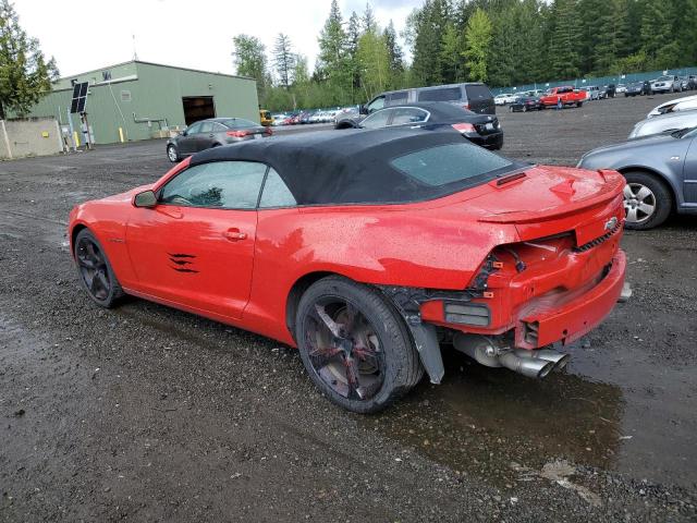 2G1FC3D3XD9246033 - 2013 CHEVROLET CAMARO LT RED photo 2