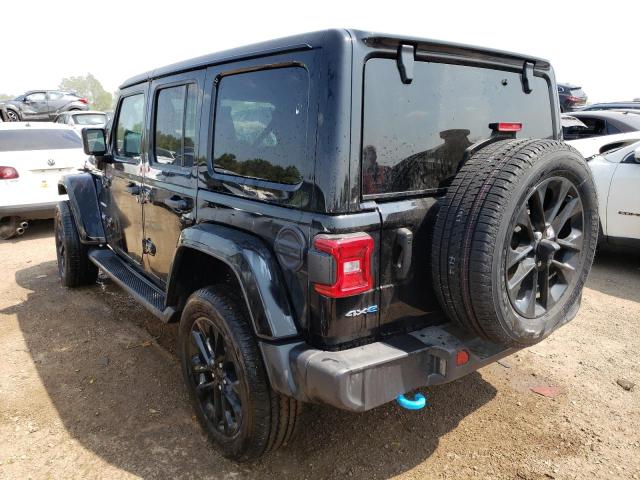 1C4JJXP61NW275563 - 2022 JEEP WRANGLER U SAHARA 4XE BLACK photo 2