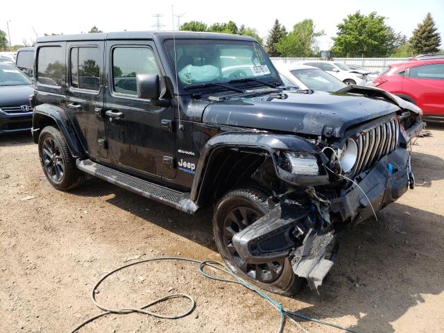 1C4JJXP61NW275563 - 2022 JEEP WRANGLER U SAHARA 4XE BLACK photo 4