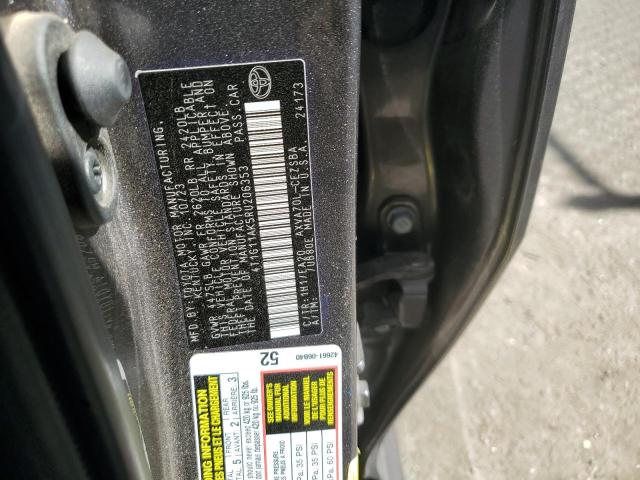 4T1G11AK5RU206353 - 2024 TOYOTA CAMRY SE NIGHT SHADE GRAY photo 12