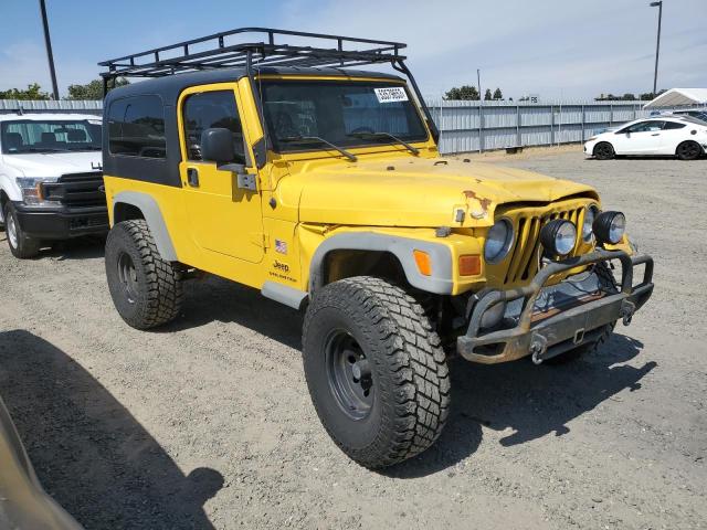 1J4FA44S85P373404 - 2005 JEEP WRANGLER / UNLIMITED YELLOW photo 4