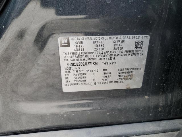 3GNCJLSB9JL271824 - 2018 CHEVROLET TRAX 1LT Grafit foto 13