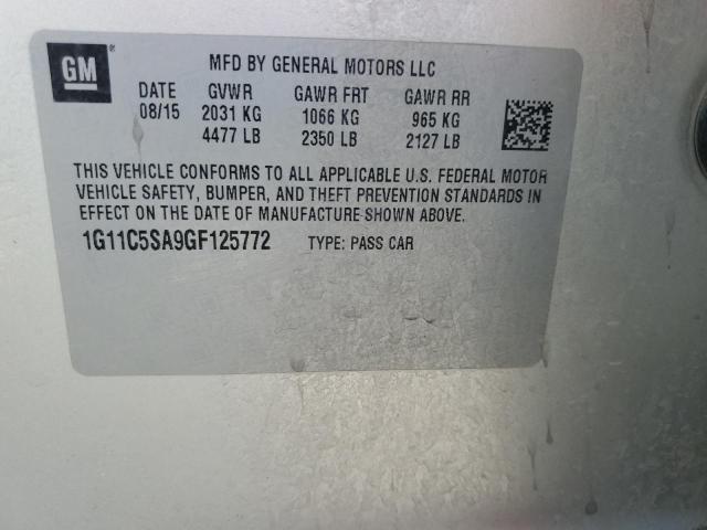 1G11C5SA9GF125772 - 2016 CHEVROLET MALIBU LIM LT 银色 照片 12