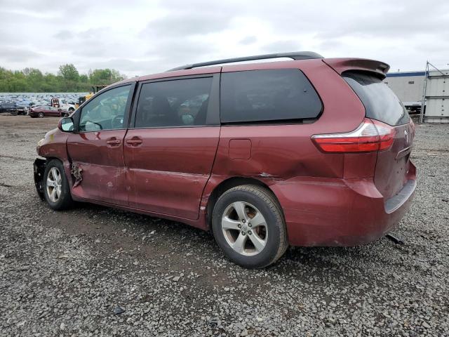 5TDKZ3DC2HS823512 - 2017 TOYOTA SIENNA LE MAROON photo 2