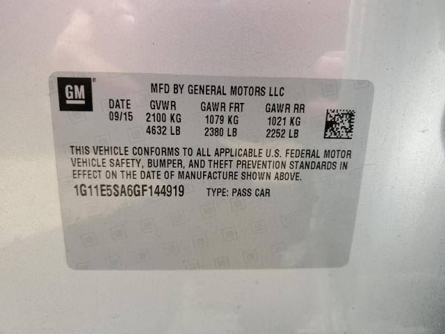 1G11E5SA6GF144919 - 2016 CHEVROLET MALIBU LIM LTZ SILVER photo 12