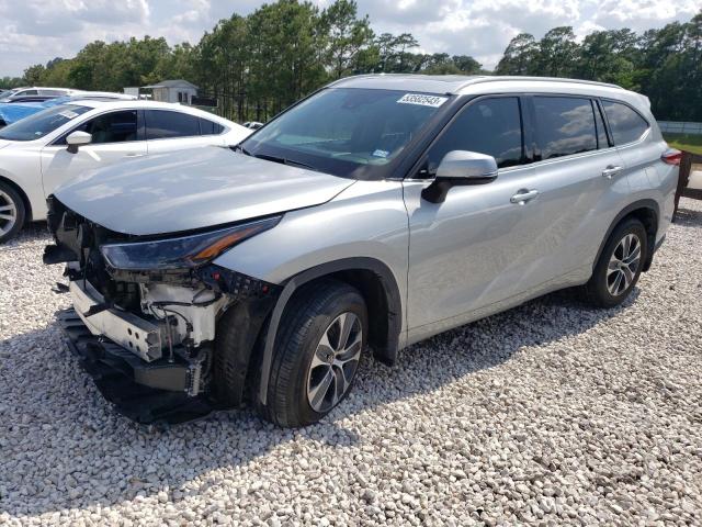 5TDGZRBH1NS582173 - 2022 TOYOTA HIGHLANDER XLE SILVER photo 1