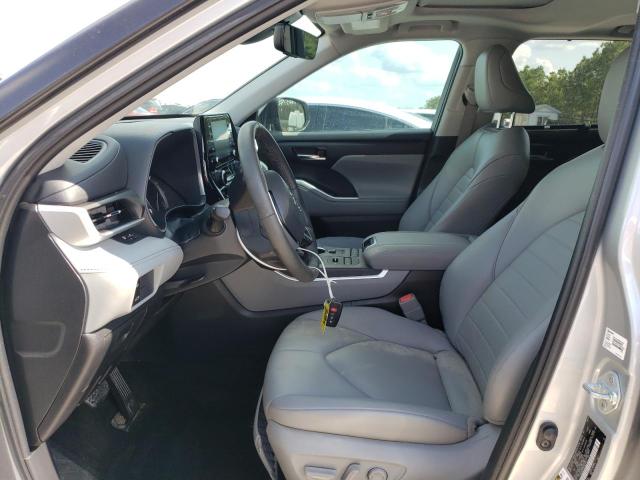 5TDGZRBH1NS582173 - 2022 TOYOTA HIGHLANDER XLE SILVER photo 7