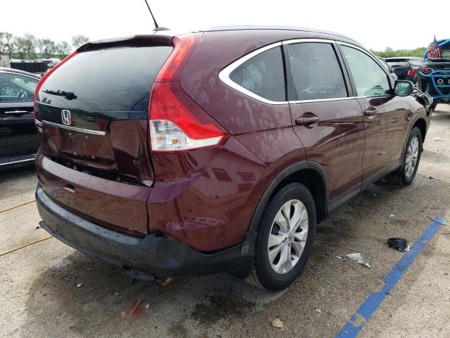 5J6RM3H78CL046462 - 2012 HONDA CR-V EXL MAROON photo 3