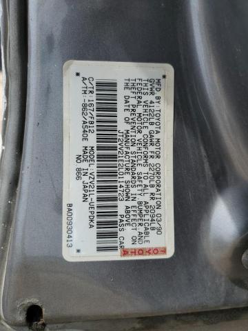 JT2VV21E2L0114723 - 1990 TOYOTA CAMRY DLX 灰色 照片 12