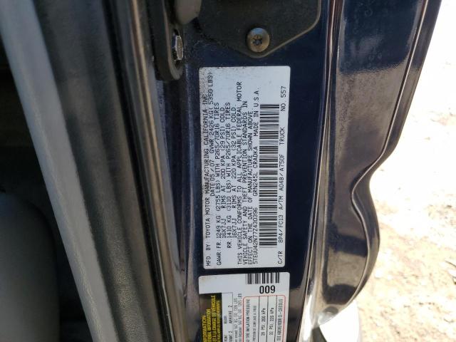 5TEUU42N77Z430396 - 2007 TOYOTA TACOMA ACCESS CAB ლურჯი ფოტო 12