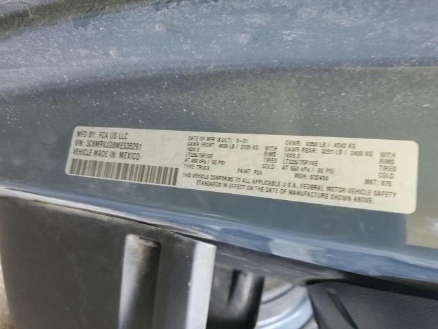 3C6MRVJG8ME535291 - 2021 RAM PROMASTER 3500 HIGH ლურჯი ფოტო 13