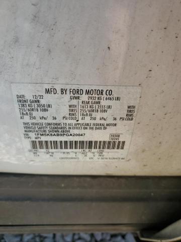 1FM5K8AB9PGA20047 - 2023 FORD EXPLORER POLICE INTERCEPTOR 白色 照片 14