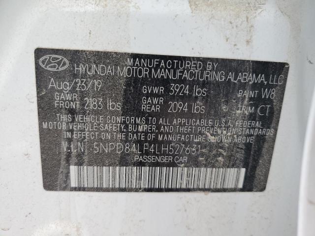 5NPD84LF4LH527631 - 2020 HYUNDAI ELANTRA SEL WHITE photo 13