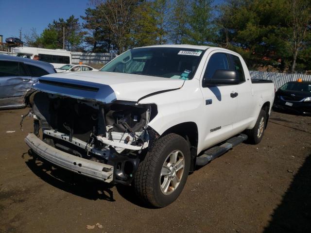 5TFUY5F10EX350573 - 2014 TOYOTA TUNDRA DOUBLE CAB SR/SR5 WHITE photo 1