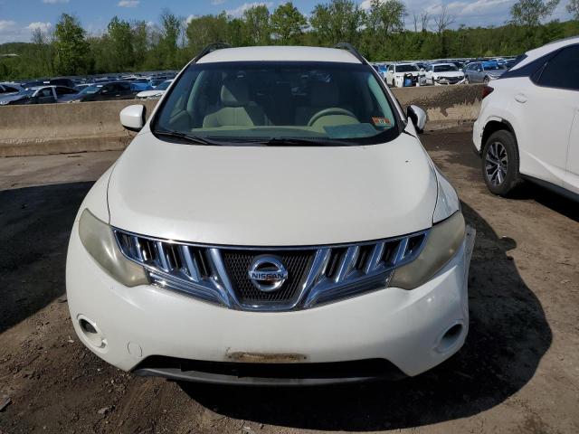 JN8AZ18WX9W203811 - 2009 NISSAN MURANO S WHITE photo 5