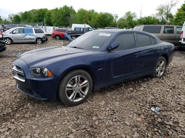 2C3CDXDT8DH611026 - 2013 DODGE CHARGER R/T BLUE photo 1