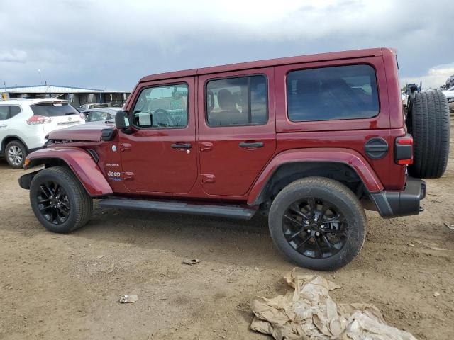 1C4JJXP62MW643408 - 2021 JEEP WRANGLER SAHARA 4XE BURGUNDY photo 2